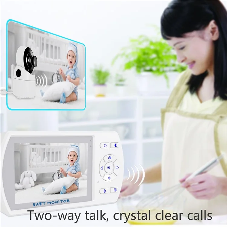 8003ZH 3,5-Zoll-Nachtsicht-Babymonitor-Videokamera 2,4 GHz Wireless Music Intercom Kamera - EU-Stecker