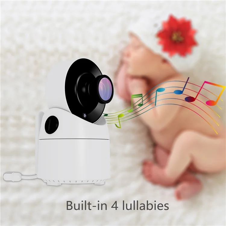 8003ZH 3,5-Zoll-Nachtsicht-Babymonitor-Videokamera 2,4 GHz Wireless Music Intercom Kamera - EU-Stecker
