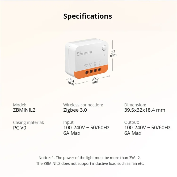 SONOFF ZBMINI2 Extreme Zigbee Smart Switch (Не требуется нулевого провода) Умный домашний мини-выключатель Smart Life
