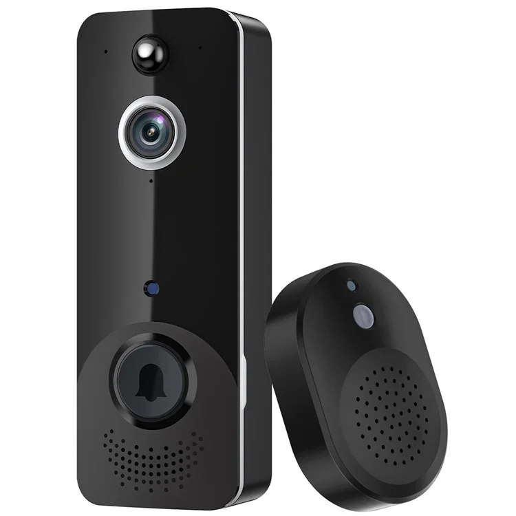 M8 1080P HD Smart WiFi Doorbell Home Security Night Vision Video Doorbell, No Battery - White