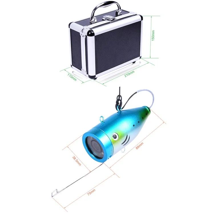 SY7100 Cámara de Video Submarino de la Forma de Pescado de Aguas Profundas de 7 Pulgadas de 7 Pulgadas, Enchufe de la ue