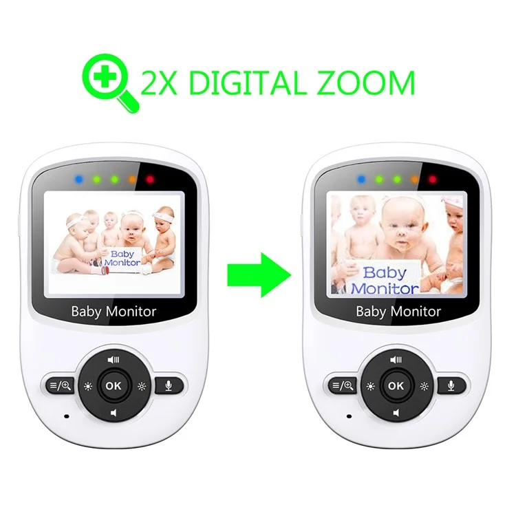 SM24 2.4Ghz Wireless Video Baby Monitor 2.4-inch Two-Way Voice Camera for Indoor Surveillance  - EU Plug