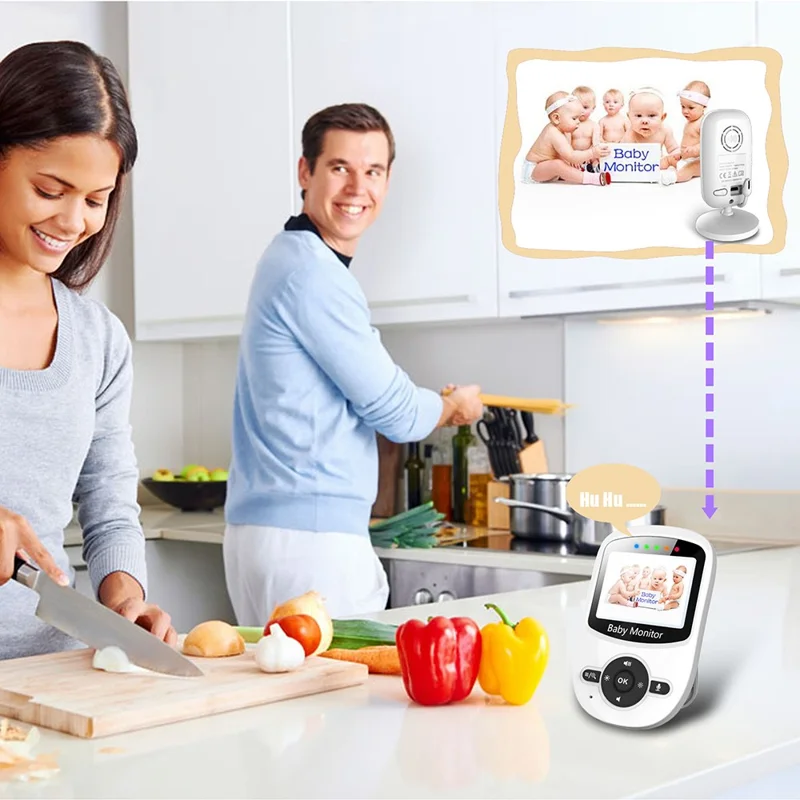 SM24 2.4Ghz Wireless Video Baby Monitor 2.4-inch Two-Way Voice Camera for Indoor Surveillance  - AU Plug
