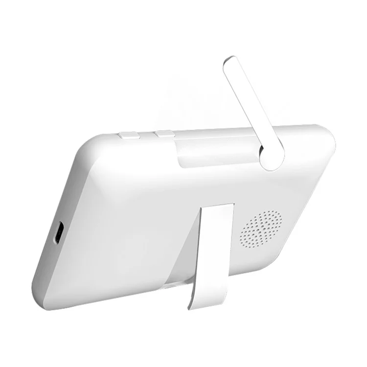 Moniteur bébé LCD 3,2 pouces D031 avec communication bidirectionnelle et berceuses intégrées - Caméra de sécurité domestique pour bébé - Bleu / Prise US