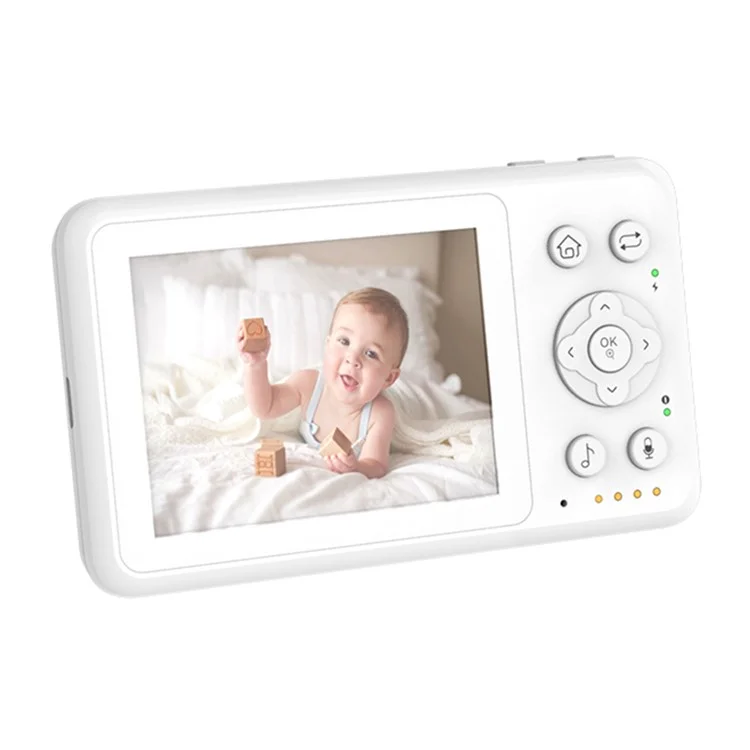 D031 3.2-inch LCD Baby Monitor 2 Way Voice Built-in Lullabies Home Baby Security Camera - Grey / US Plug