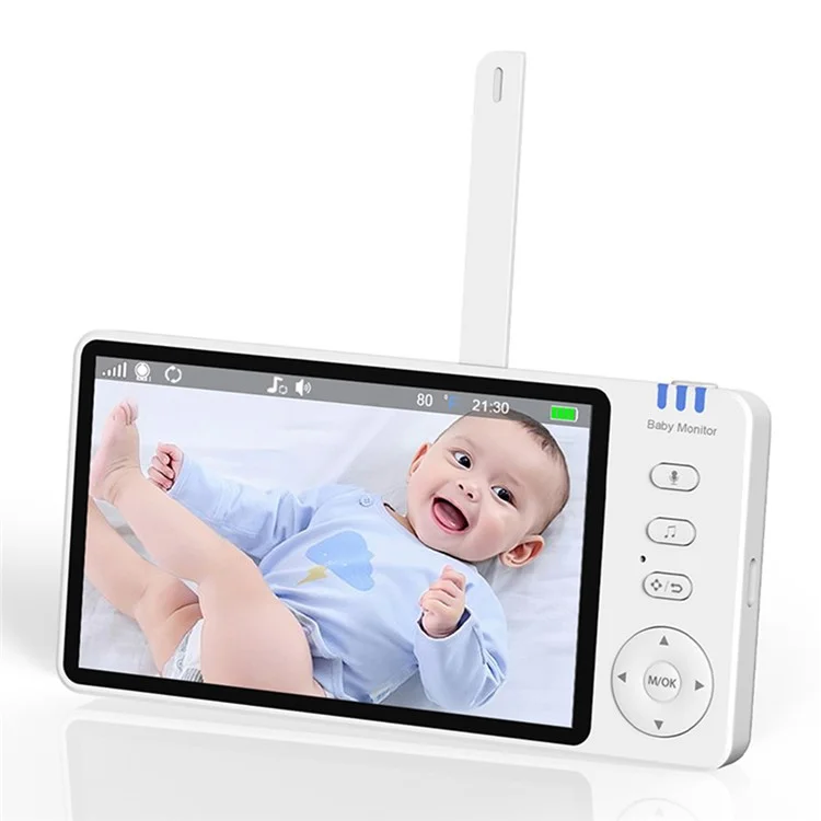 ABM501 5 Zoll Video-Babymonitor 2,4G Drahtlos Zwei-Wege-Audio Nachtsicht-Sicherheitskamera - US-Stecker