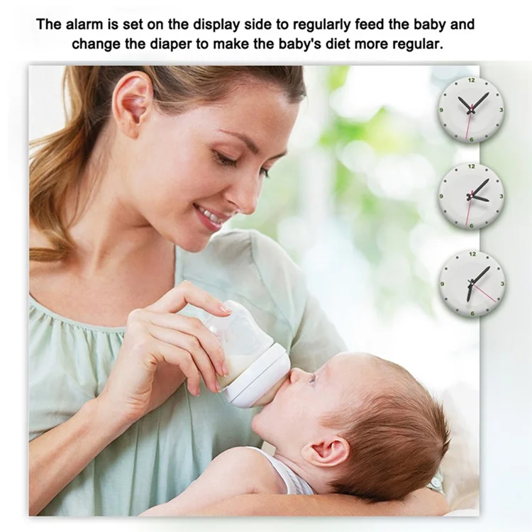 ABM600 3.5-inch Video Baby Monitor Dual Channel Camera Monitor Support Two-Way Voice - UK Plug