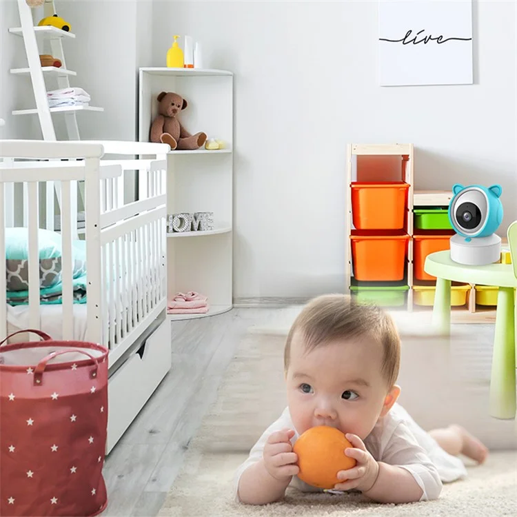 C8 5.0-inch Tuya APP Remote WiFi Camera Cry Detection Wireless Baby Monitor - AU Plug
