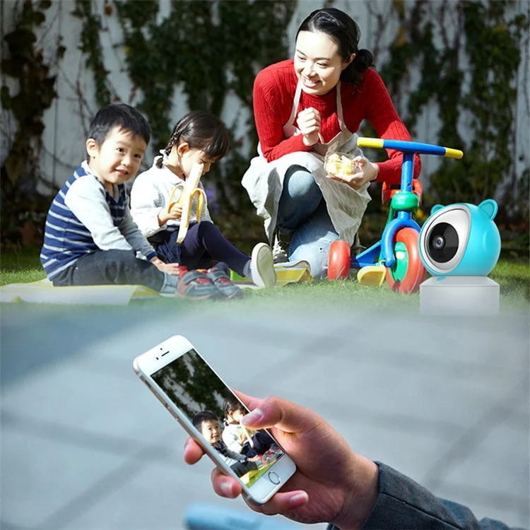 C8 5.0-inch Tuya APP Remote WiFi Camera Cry Detection Wireless Baby Monitor - AU Plug