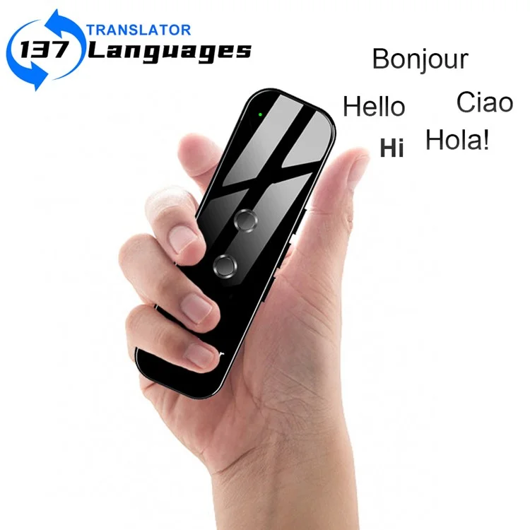 G6 137 Idiomas Traductor de Voz Recargable Bluetooth Smart Translation Stick - Gris