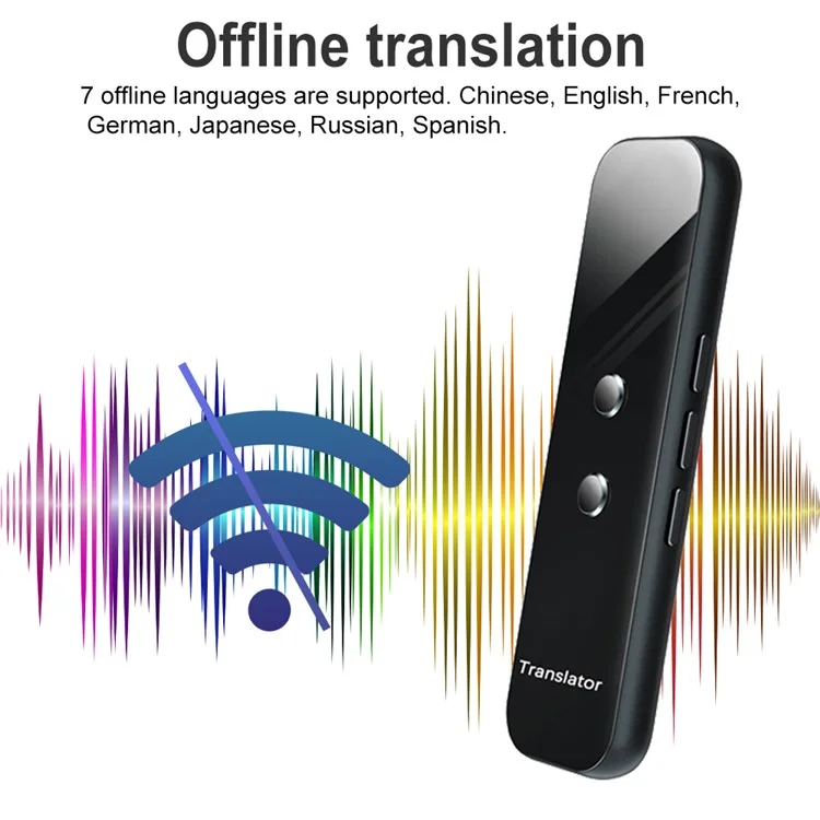 G6 137 Idiomas Traductor de Voz Recargable Bluetooth Smart Translation Stick - Gris