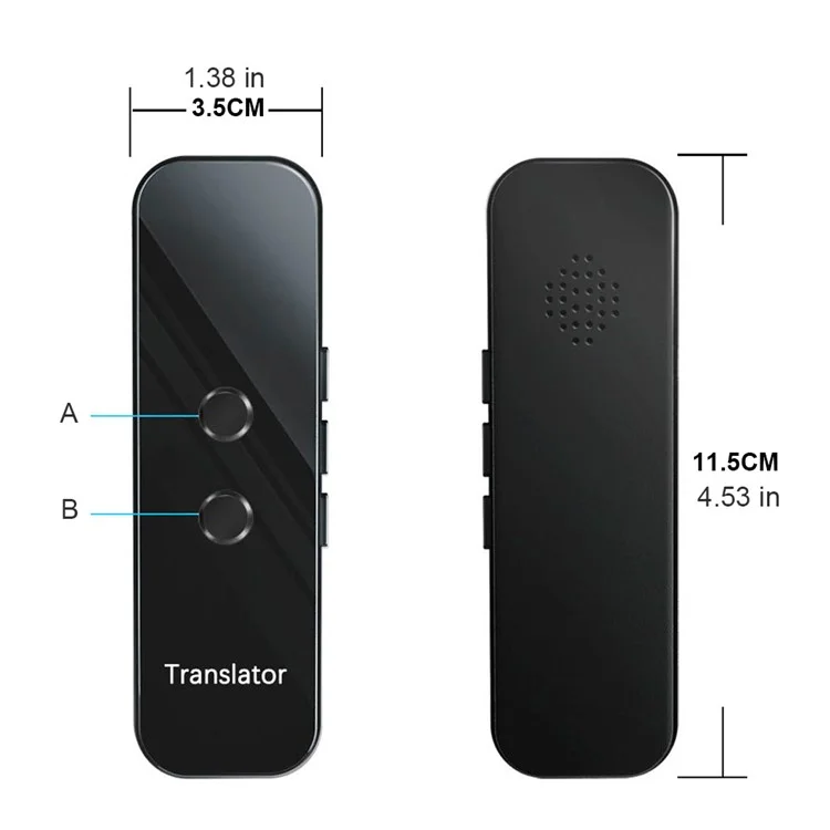G6 137 Idiomas Traductor de Voz Recargable Bluetooth Smart Translation Stick - Gris