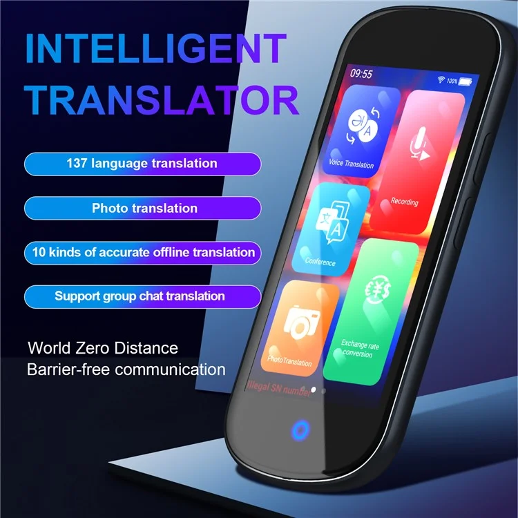 Traductor de voz con pantalla táctil de 4 pulgadas y 137 idiomas