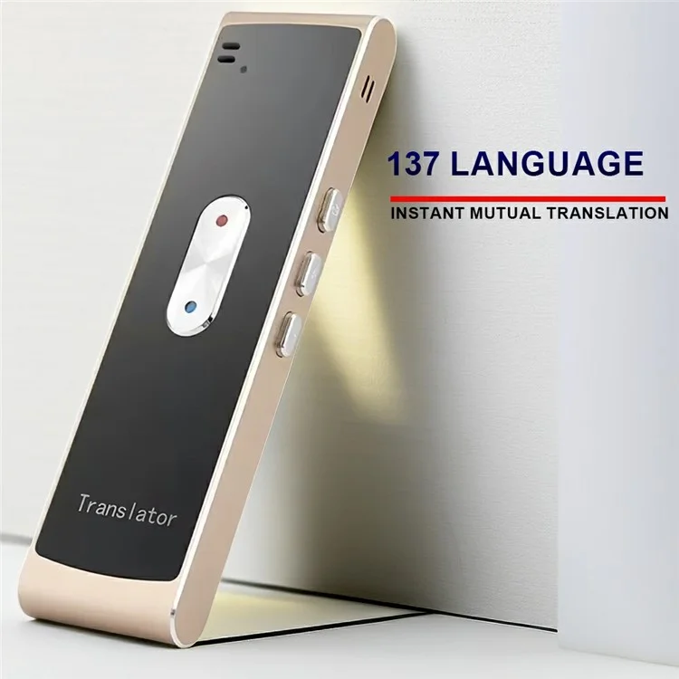 Bluetooth-переводчик T8S с поддержкой 137 языков - Черный