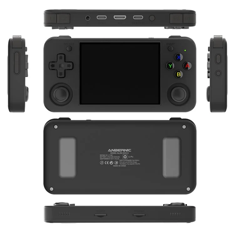 ANBERNIC RG35XX H 64GB Handheld Game Console 3300mAh Support 5K Games (English Version) - Black