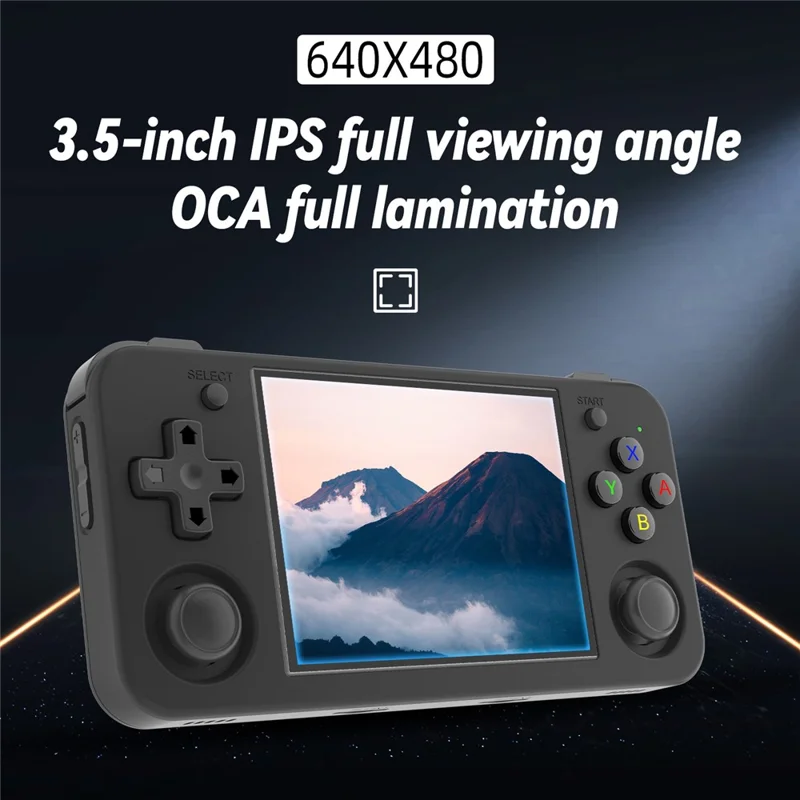 ANBERNIC RG35XX H 64GB+128GB Handheld Game Console 3.5-inch IPS Screen Support 10K Games (English Version) - Black