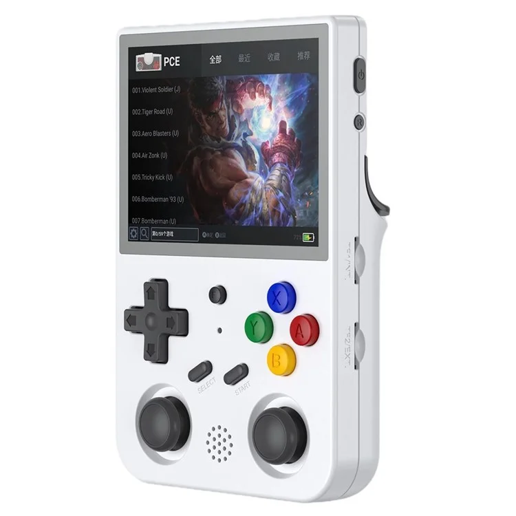 ANBERNIC RG353V 16G (System Card) + 256GB (Memory Card) Handheld Game Console Support Linux+Android 11 Dual OS, 15000+ Games - White