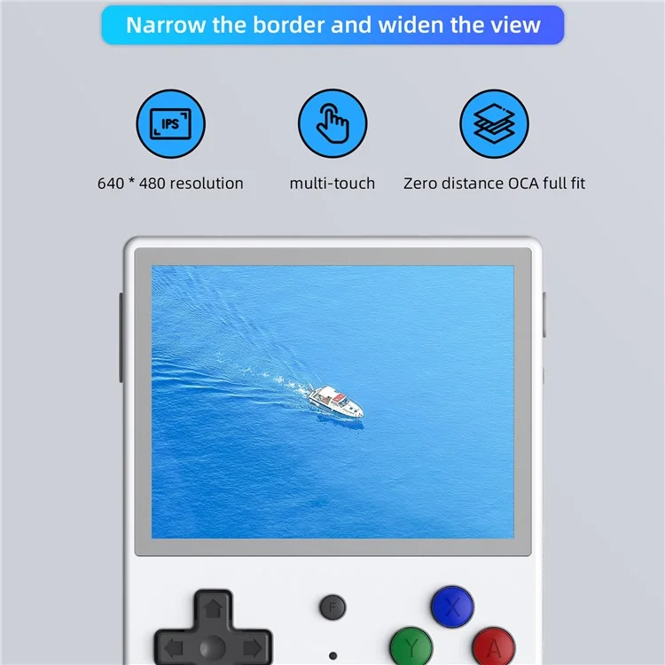 ANBERNIC RG353V 16G (System Card) + 256GB (Memory Card) Handheld Game Console Support Linux+Android 11 Dual OS, 15000+ Games - White