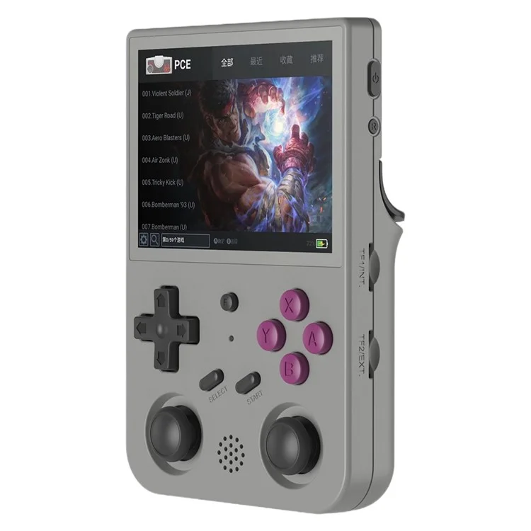 ANBERNIC RG353V 16G (System Card) + 256GB (Memory Card) Handheld Game Console Support Linux+Android 11 Dual OS, 15000+ Games - Grey