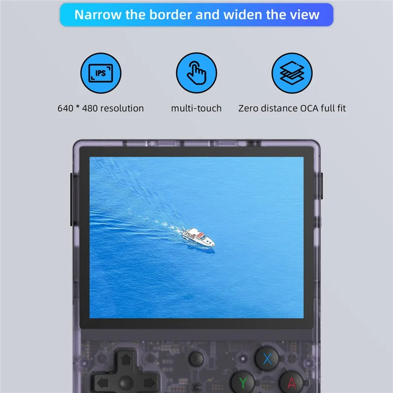 ANBERNIC RG353V 16GB+256GB Console de Jogos Portátil  Suporte Linux+Android 11 Dual OS, 15000+ Jogos - Roxo Transparente