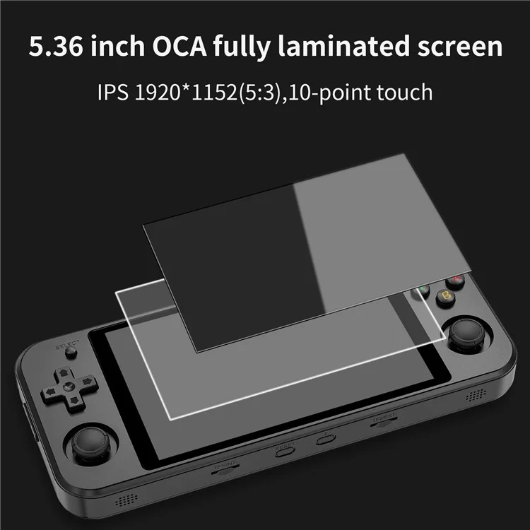 ANBERNIC RG552 Consola de Juegos Portátil de Doble Sistema, 16 GB + 64 GB con Juegos (Versión en Inglés) - Negro