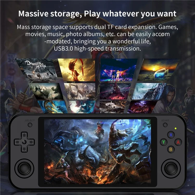 ANBERNIC RG552 Consola de Juegos Portátil de Doble Sistema, 16 GB + 64 GB con Juegos (Versión en Inglés) - Negro