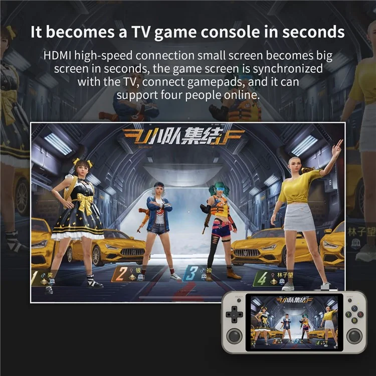 Console de jeu portable à double système ANBERNIC RG552, 16 Go + 64 Go avec jeux (version anglaise) - Gris