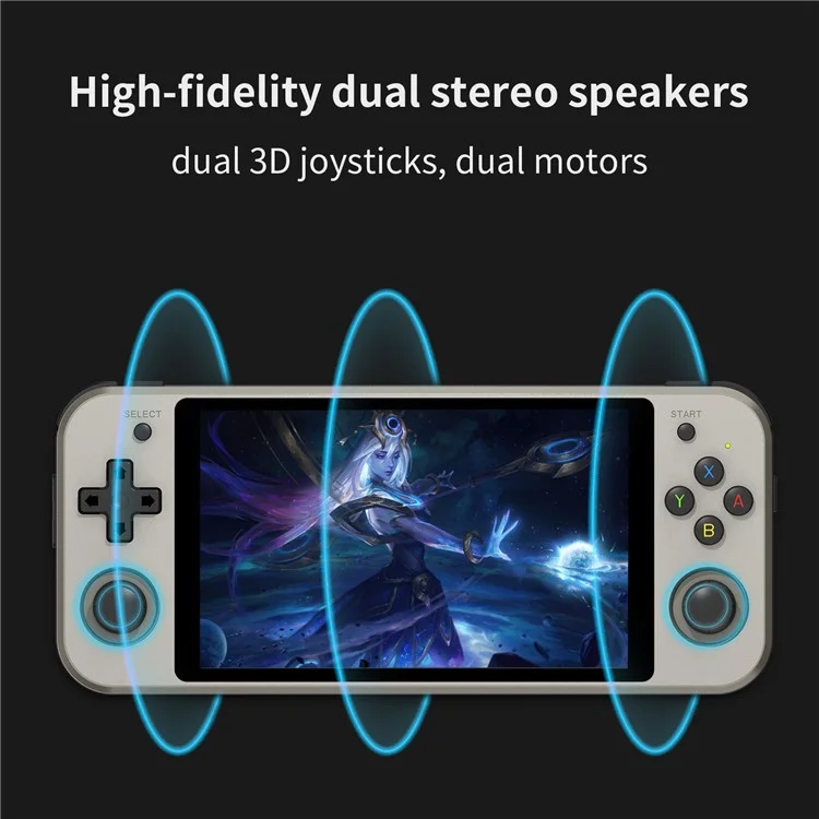 Console de jeu portable à double système ANBERNIC RG552, 16 Go + 64 Go avec jeux (version anglaise) - Gris
