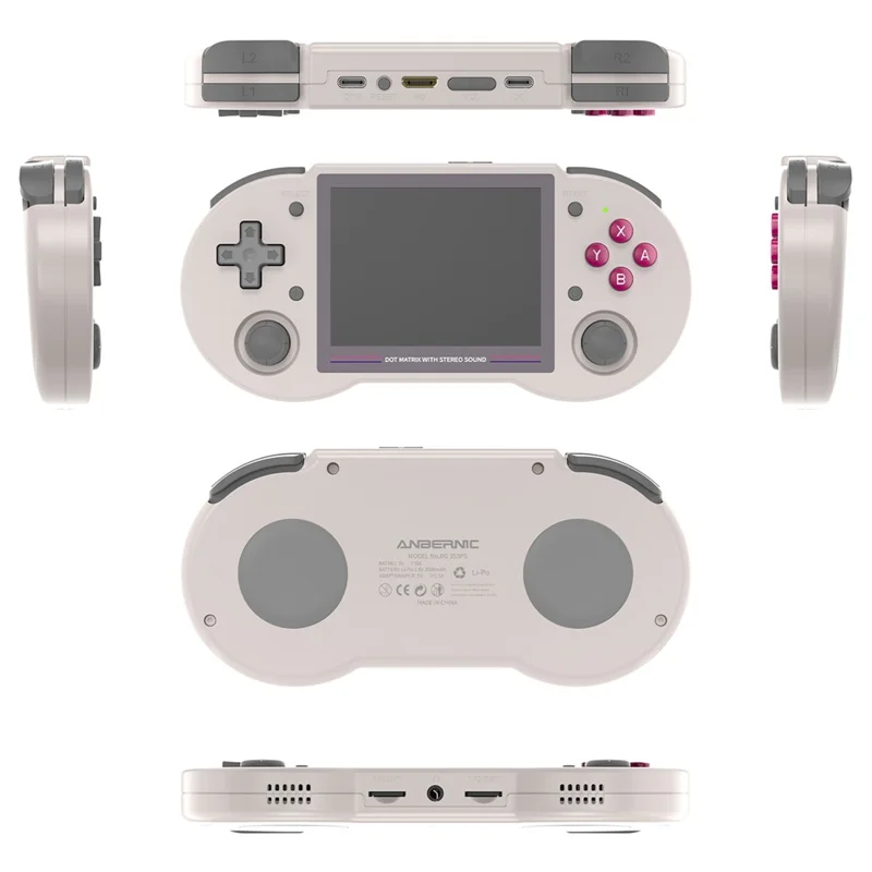 ANBERNIC RG353PS Retro Handheld Game Console 16GB 3.5-inch IPS Screen (English Version) - Grey