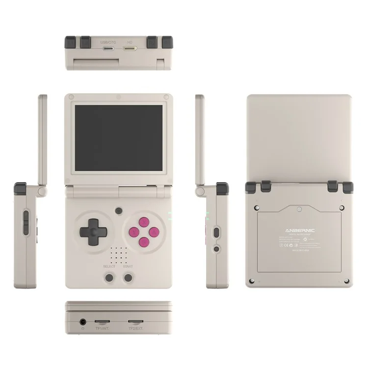 ANBERNIC RG35XXSP Flip Handheld Game Console 64GB 5000+Games Support Streaming (English Version) - Grey
