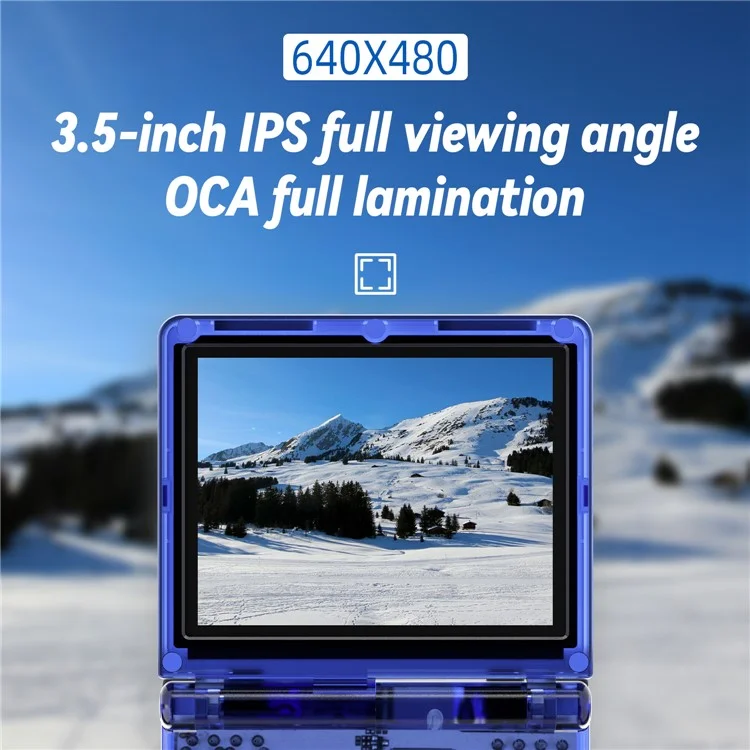 ANBERNIC RG35XXSP Flip Handheld Game Console 64GB 5000+Games Support Streaming (English Version) - Transparent Blue