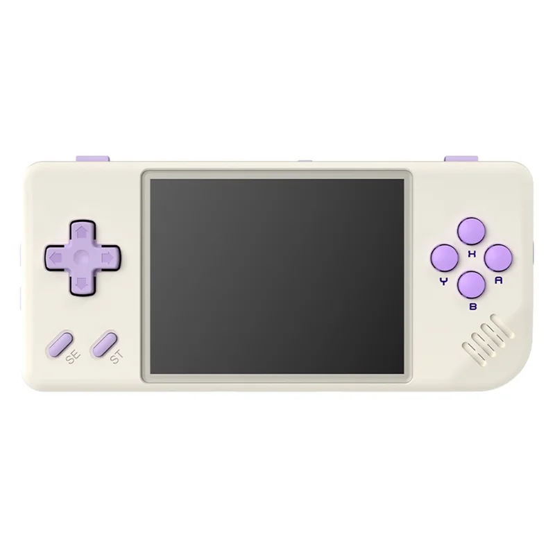 Console de jeu portable ANBERNIC RG28XX 2.83 pouces 64 Go + 128 Go Batterie intégrée 3100 mAh (version anglaise) - Beige