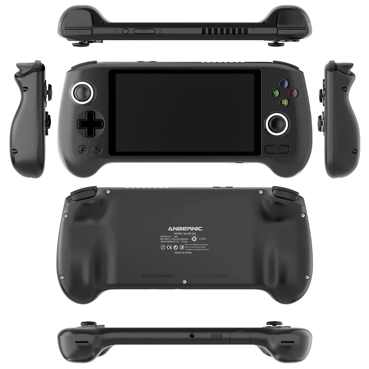 ANBERNIC RG556 Handheld Game Console 128GB+128GB Retro Video Player Android 13 System (English Version) - Black