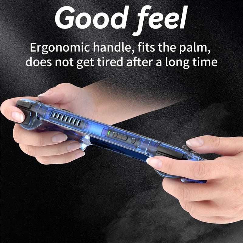 Console de Jogo Portátil Retro ANBERNIC RG556 com Jogos 128GB+256GB Tela AMOLED de 5,48 polegadas (Versão em Inglês) - Azul Transparente