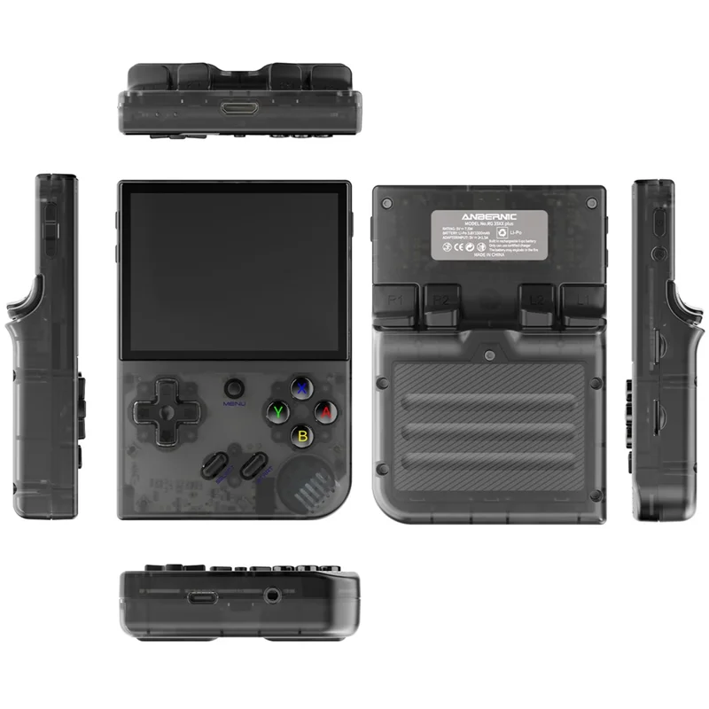 ANBERNIC RG35XX Plus Mini Handheld Game Console 64G+128G, 10000 Games (English Version) - Transparent Black