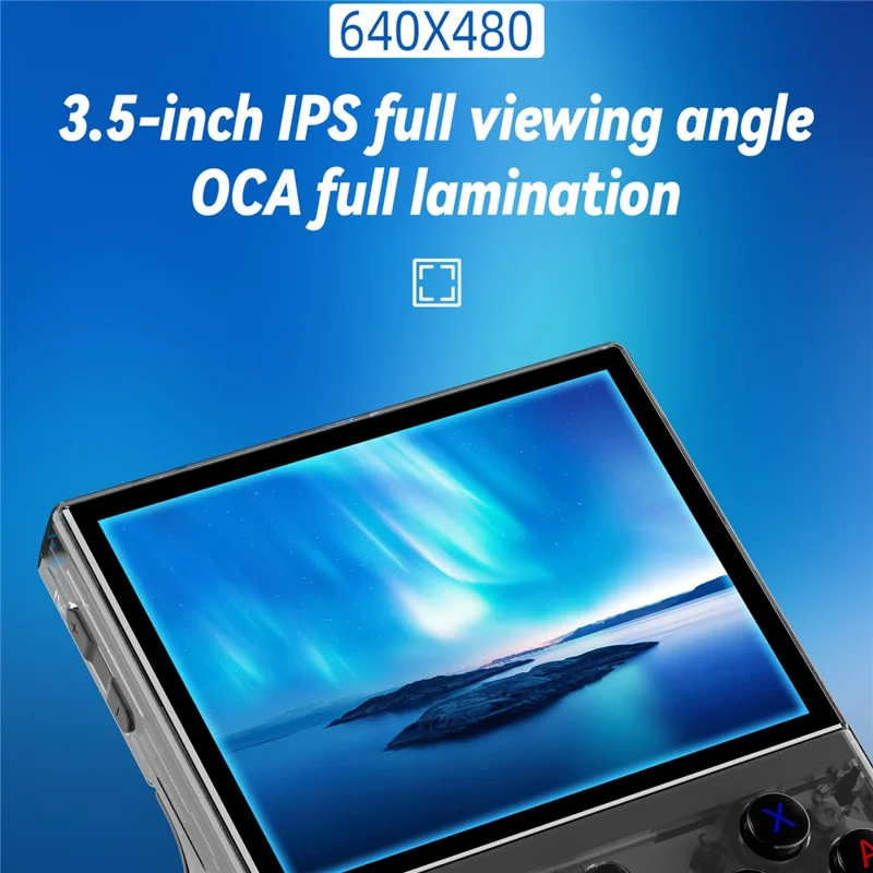 ANBERNIC RG35XX Plus Mini Handheld Game Console 64G+128G, 10000 Games (English Version) - Transparent Black
