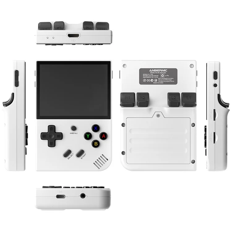 ANBERNIC RG35XX Plus Retro Mini Handheld Game Console 64GB 5000+ Games Included (English Version) - White