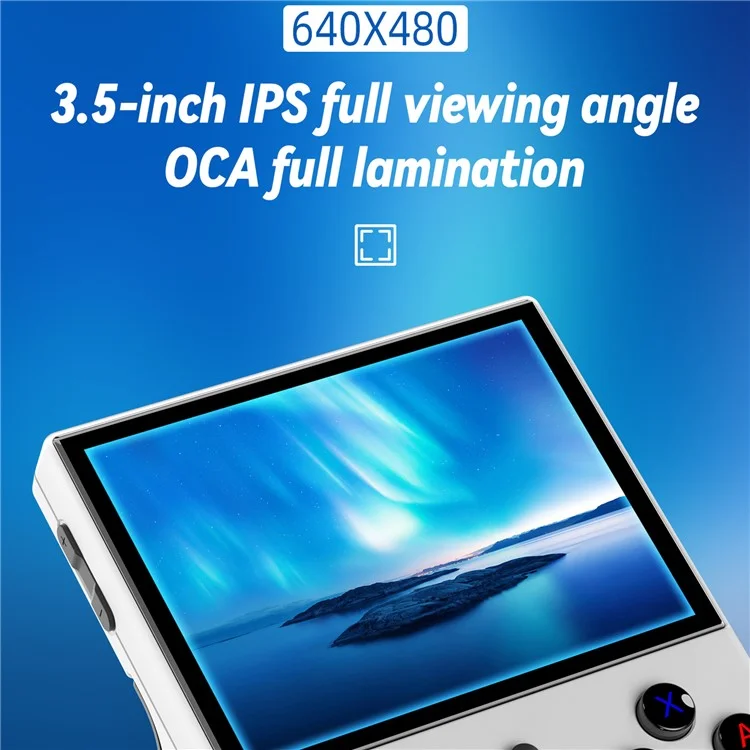 ANBERNIC RG35XX Plus Retro Mini Handheld Game Console 64GB 5000+ Games Included (English Version) - White
