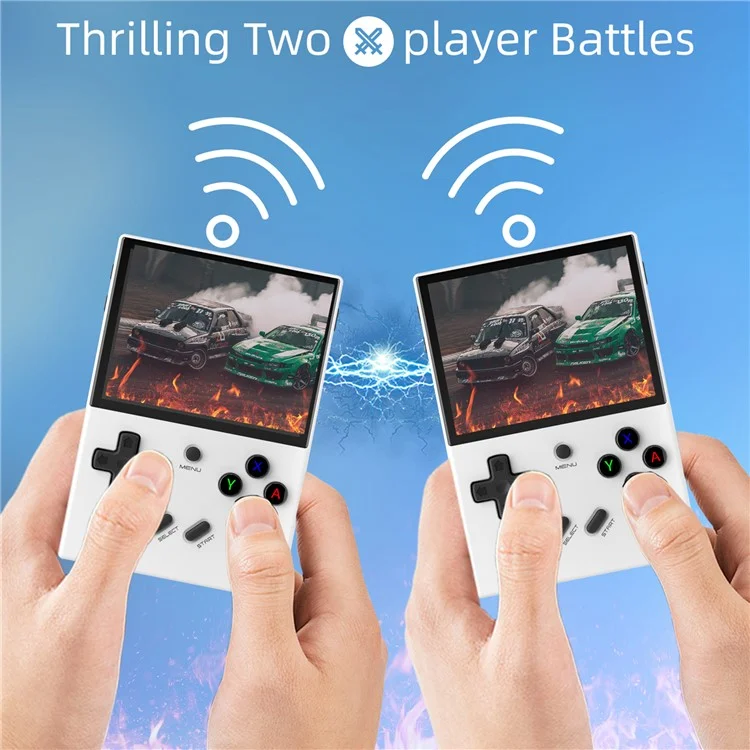 ANBERNIC RG35XX Plus Retro Mini Handheld Game Console 64GB 5000+ Games Included (English Version) - White