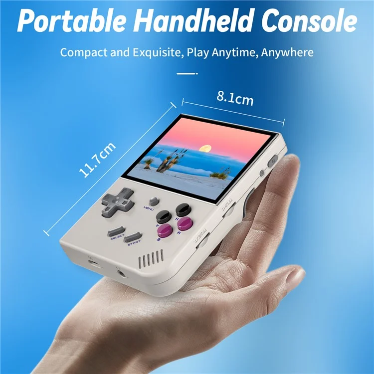 ANBERNIC RG35XX Plus Retro Mini Handheld Game Console 64GB 5000+ Games Included (English Version) - Grey