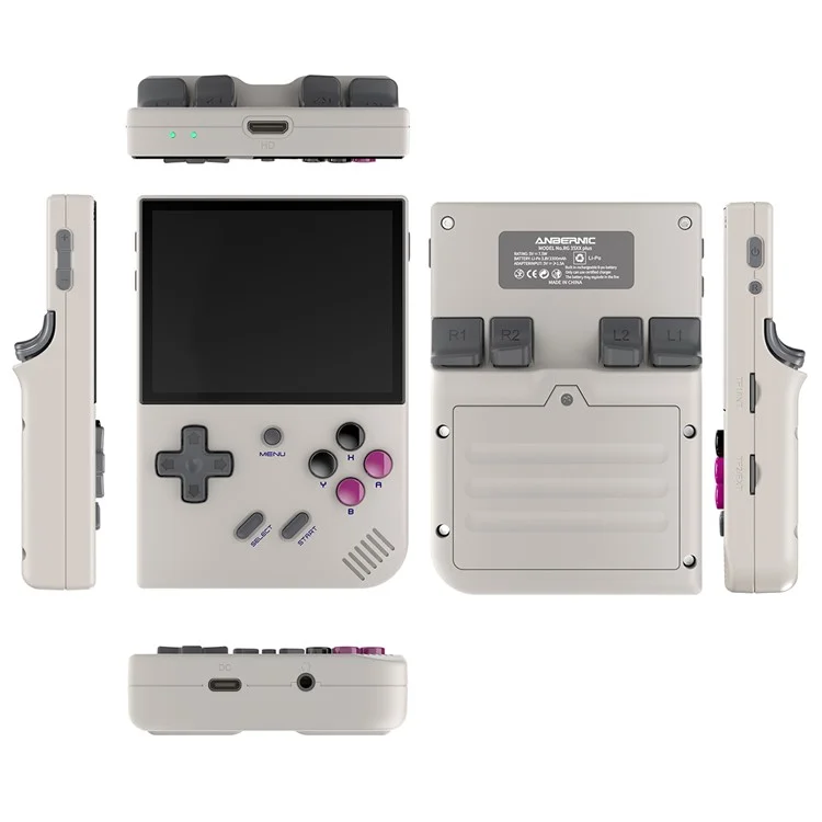 ANBERNIC RG35XX Plus Retro Mini Handheld Game Console 64GB 5000+ Games Included (English Version) - Grey