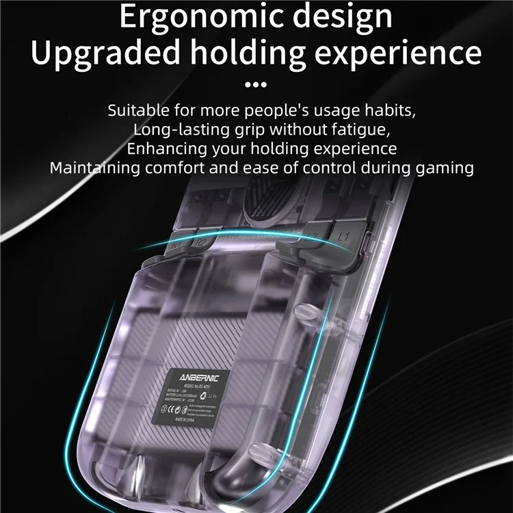 ANBERNIC RG405V Video Handheld Game Console 4GB+128G 4-inch IPS HD Touch Screen (English Version) - Transparent Purple