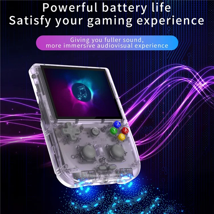 ANBERNIC RG405V Video Handheld Game Console 4GB+128G 4-inch IPS HD Touch Screen (English Version) - Transparent Purple