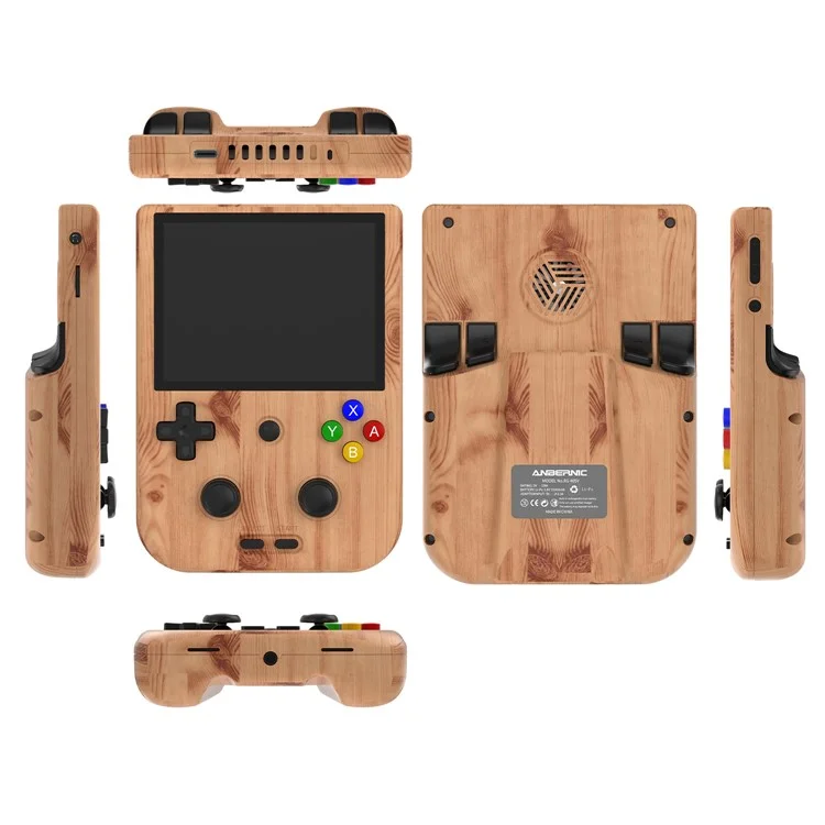 ANBERNIC RG405V 4G+128G Handheld Game Console (English Version) External 256GB with Games -  Wood Grain