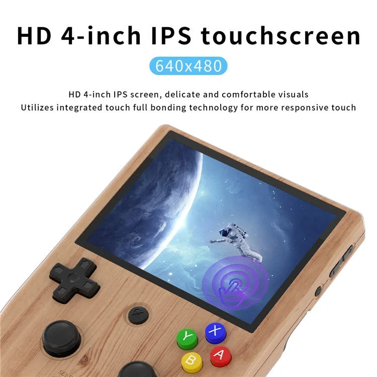 ANBERNIC RG405V 4G+128G Handheld Game Console (English Version) External 256GB with Games -  Wood Grain