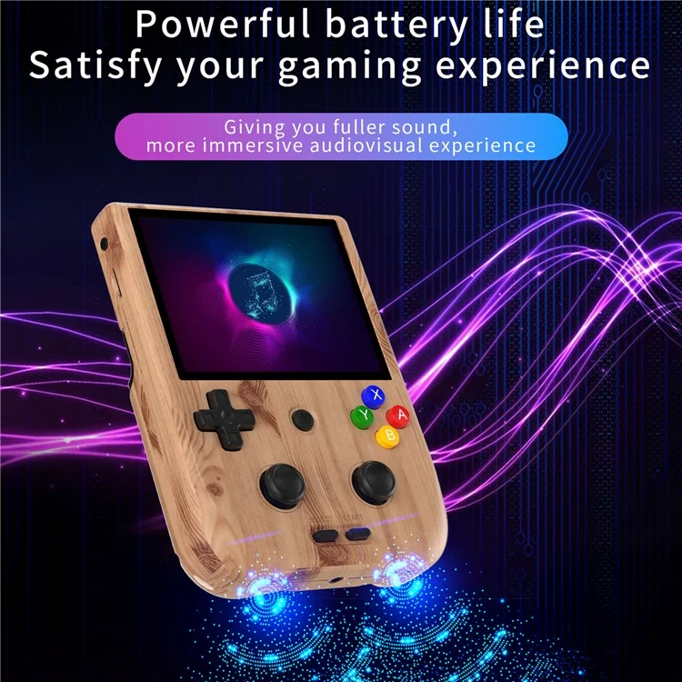 ANBERNIC RG405V 4G+128G Handheld Game Console (English Version) External 256GB with Games -  Wood Grain