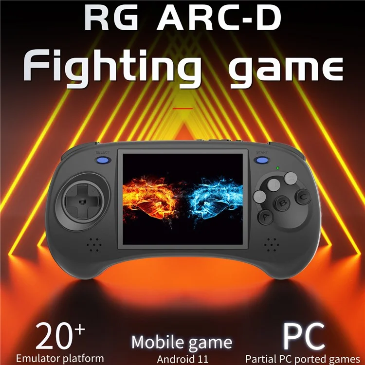 ANBERNIC RG ARC-D Console Portatile da Gioco Incorporato Giochi Due Sistemi 256GB (Versione Inglese) - Nero