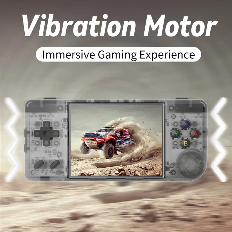 ANBERNIC RG28XX Video Game Console Portable 2.83-inch IPS Screen Game Machine, with 64G+128G TF Card - Transparent Black