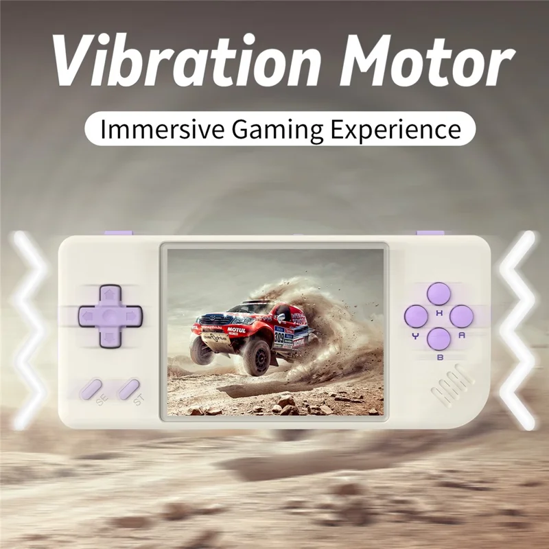 ANBERNIC RG28XX Classic Video Game Console 2.83-inch IPS Screen Pocket Gamepad, with 64G TF Card - Beige