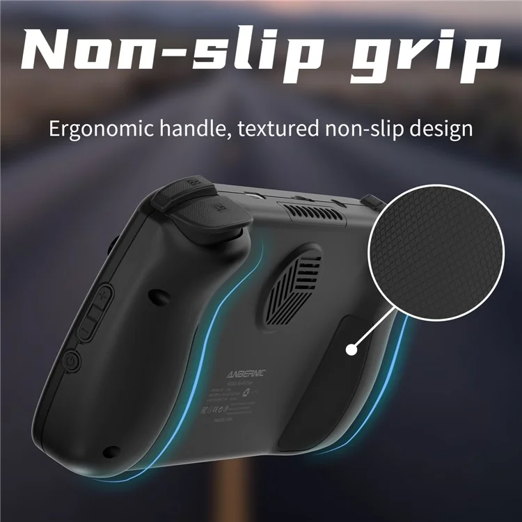 Console de jeu portable ANBERNIC RG Cube avec écran IPS de 3,95 pouces, manette sans fil, avec carte TF de 256 Go - Noir